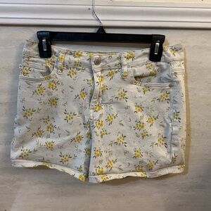 Judy Blue Floral Jean Mid-Rise Shorts